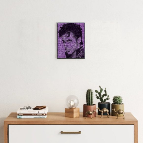 Prince Purple Song List Mosaic Incredible Framed 8.5 x 11 Limited Edition W/coa - Picture 3 of 7